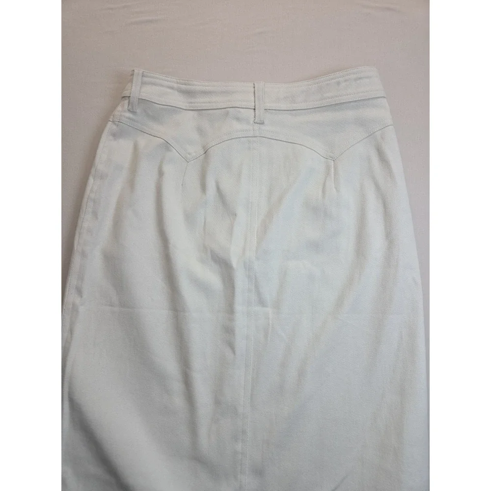 Ariat Rachel Skirt Cream Denim Western Midi Pencil Slit  Size 4 NWT